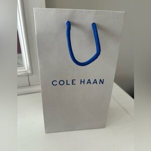 Cole Haan Whte Bag with Blue Rope Handles